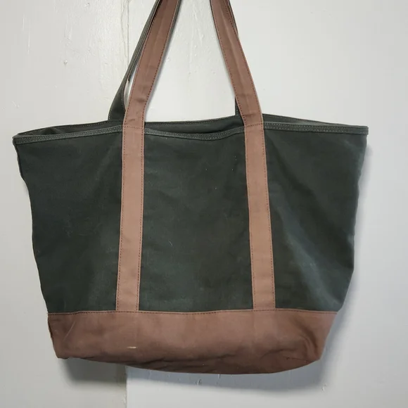 Orvis Forest Green and Tan Fishing Tackle Canvas Tote - Picture 9 of 9